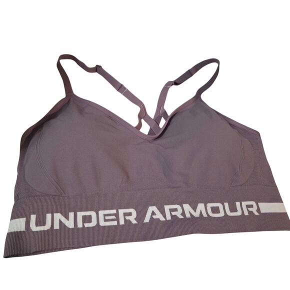 Under Armour UA XL Infinity Crossover High Impact Adjustable Sports Bra Mauve - Picture 1 of 9